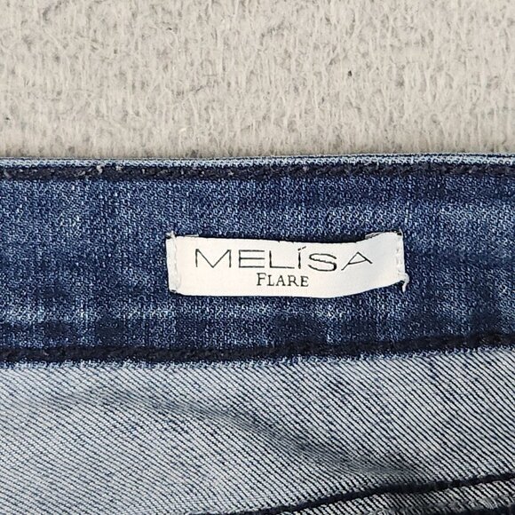 Sofia Vergara Jeans Womens Size 20 Melisa Flare Leg High Rise Blue Denim Stretch - Picture 9 of 14